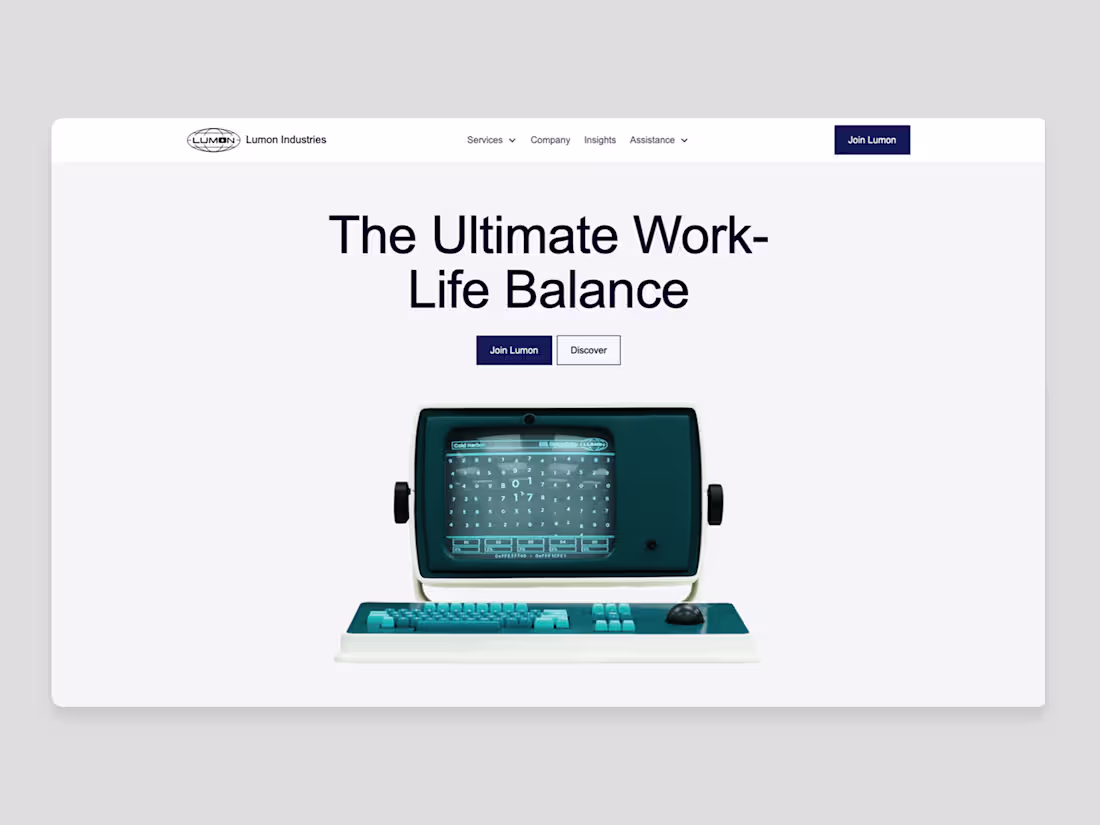 Cover image for Lumon Industries website concept