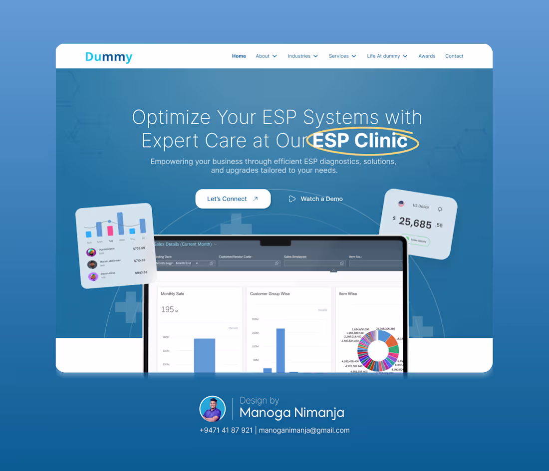 Cover image for EPS System – Promotional Website Design (https://www.behance...
