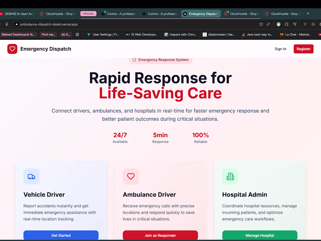 Cover image for Real-Time Emergency Dispatch System Development
