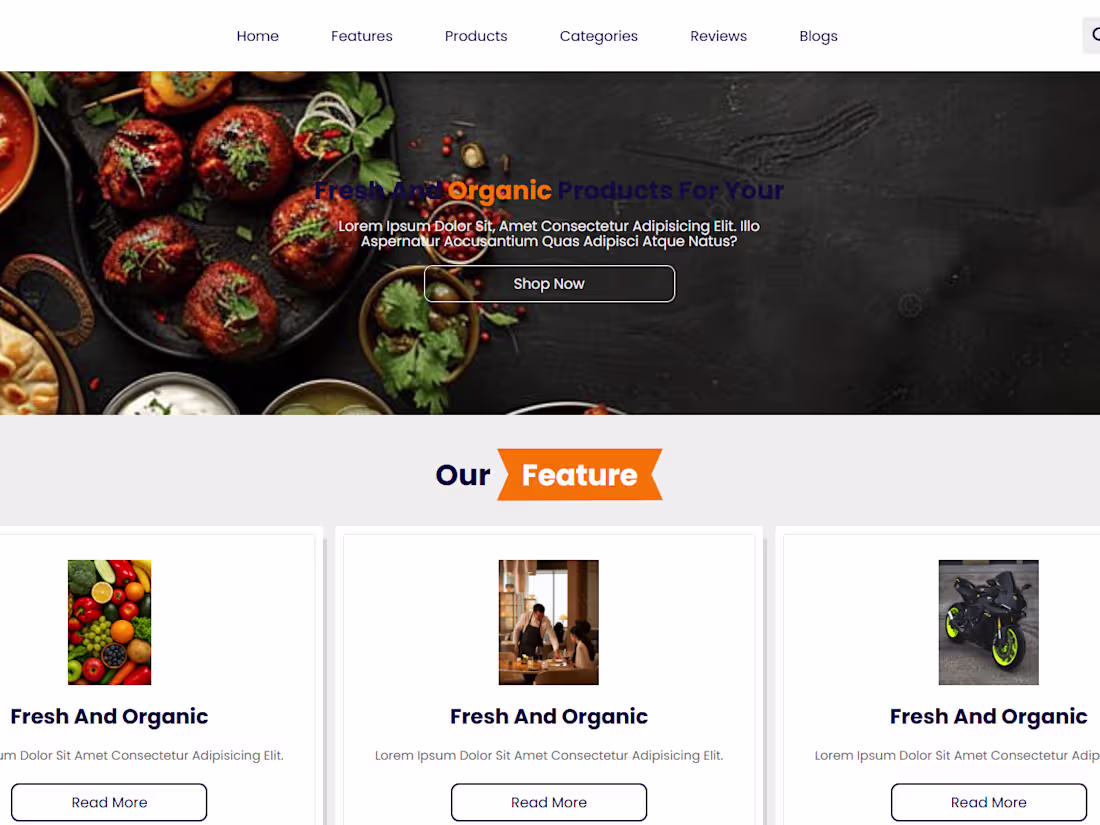 Cover image for A grocery and catering website.
What