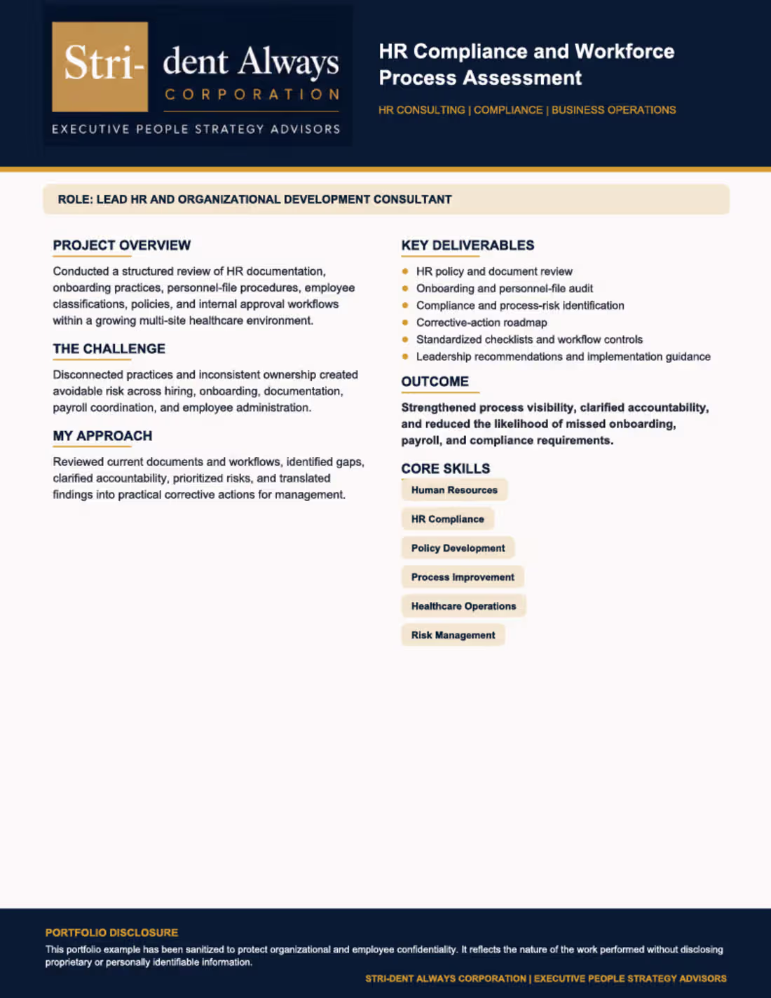 Cover image for This project involved assessing and
