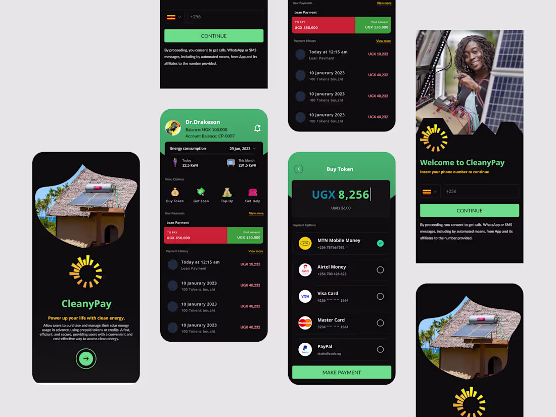 Cover image for Solar Prepaid System Design Dashboard & Mobile App (Figma Only)