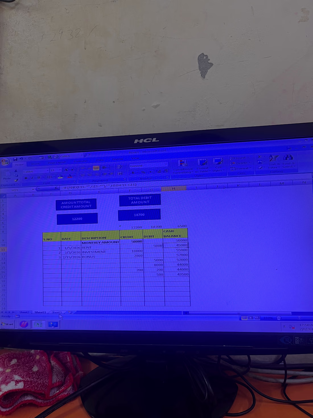 Cover image for Ms excel work