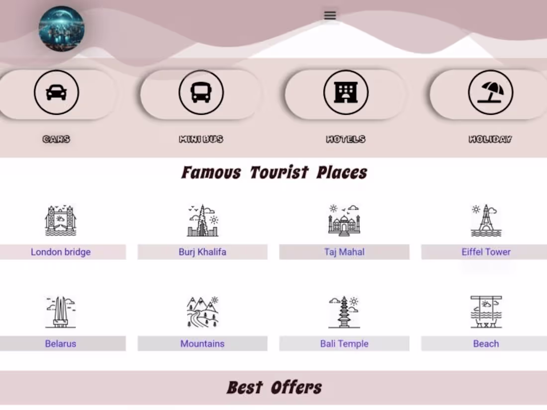 Cover image for Tourist website