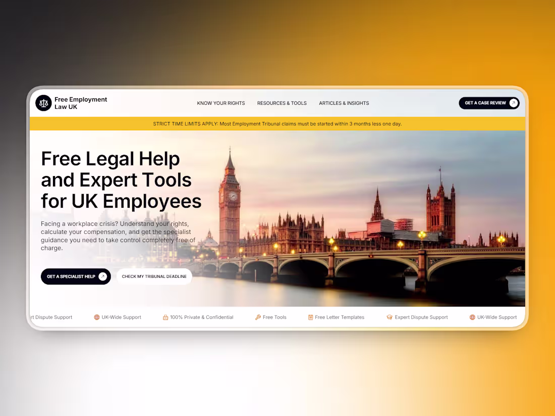 Cover image for Free Employment Law UK: Web Design & Development