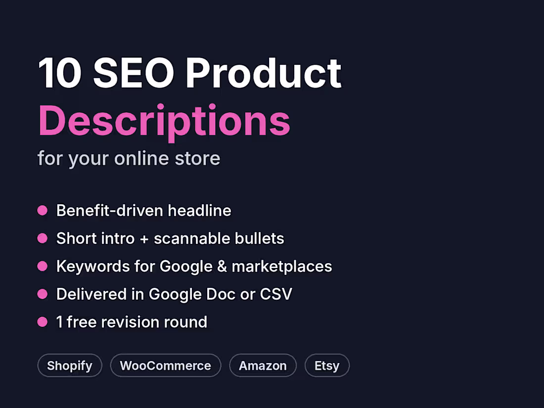 Cover image for 10 SEO Product Descriptions for Your Online Store