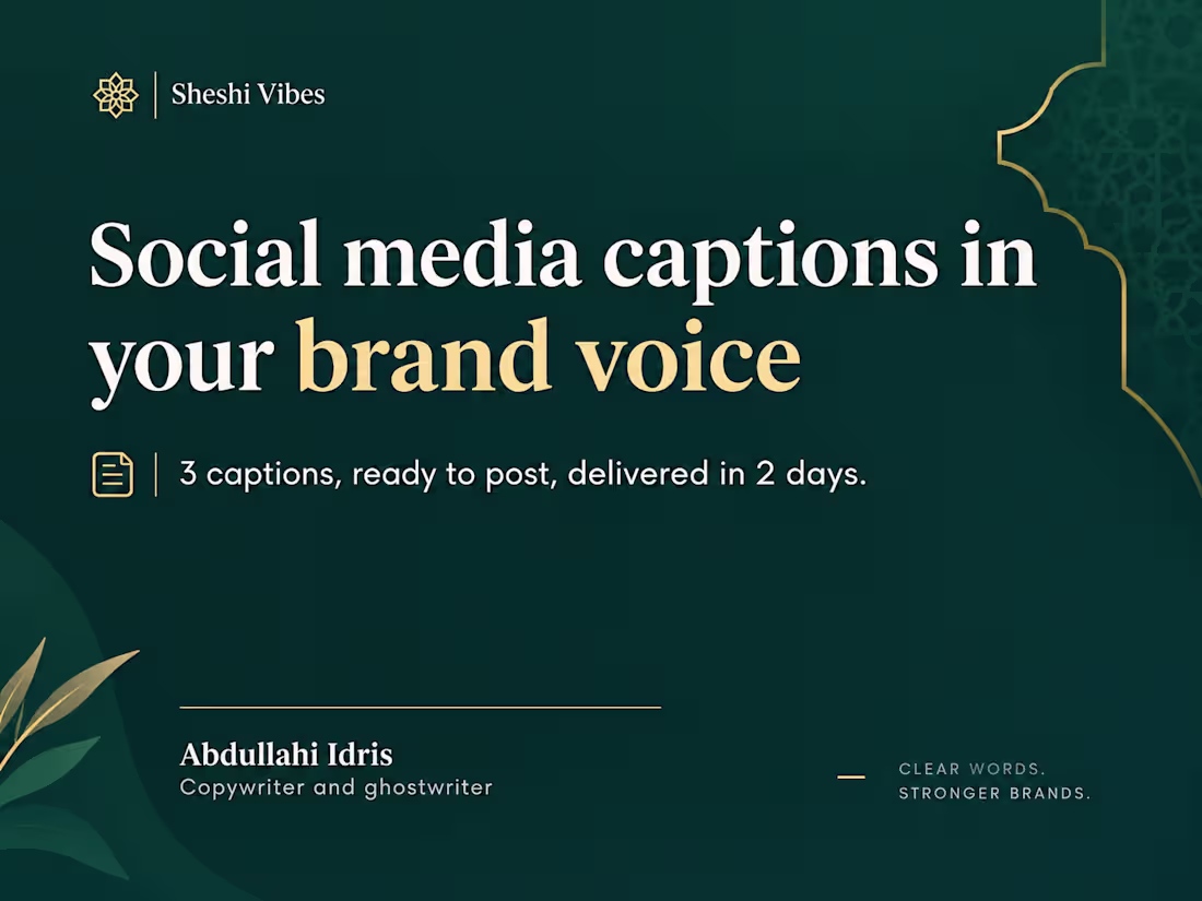 Cover image for Social media captions in your brand voice