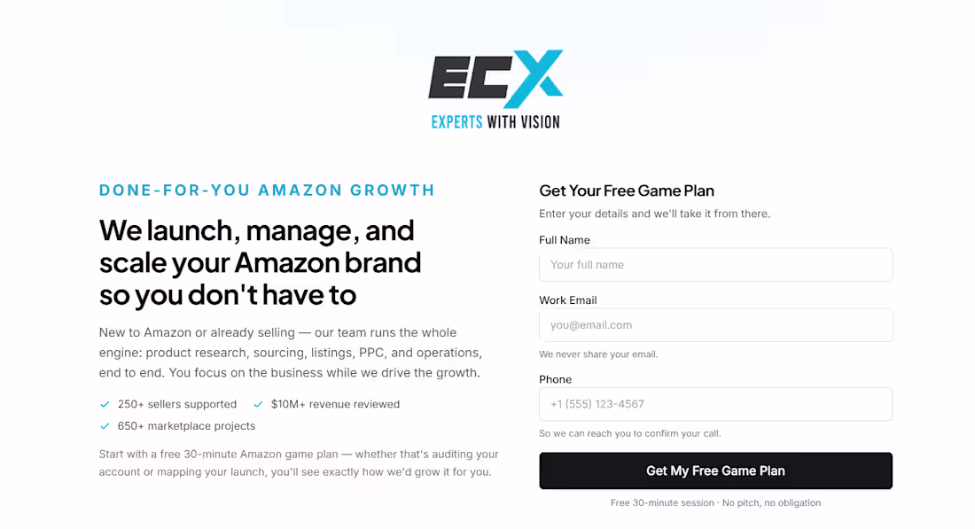 Cover image for EcomXprt - 3-Step Amazon Lead Gen Funnel