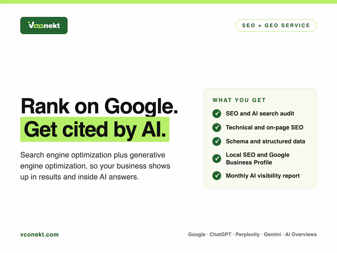 Cover image for SEO + GEO: Get Found on Google and Cited by AI