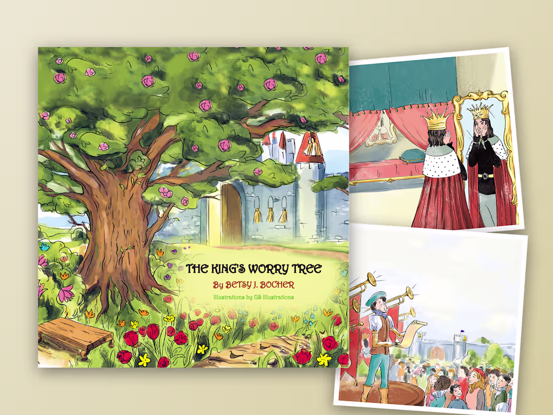 Cover image for The King's Worry Tree – Picture Book Illustration
