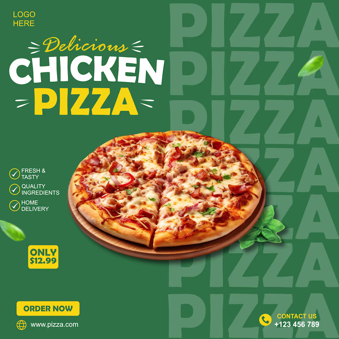 Cover image for Chicken Pizza Ad Design
High‑quality promotional