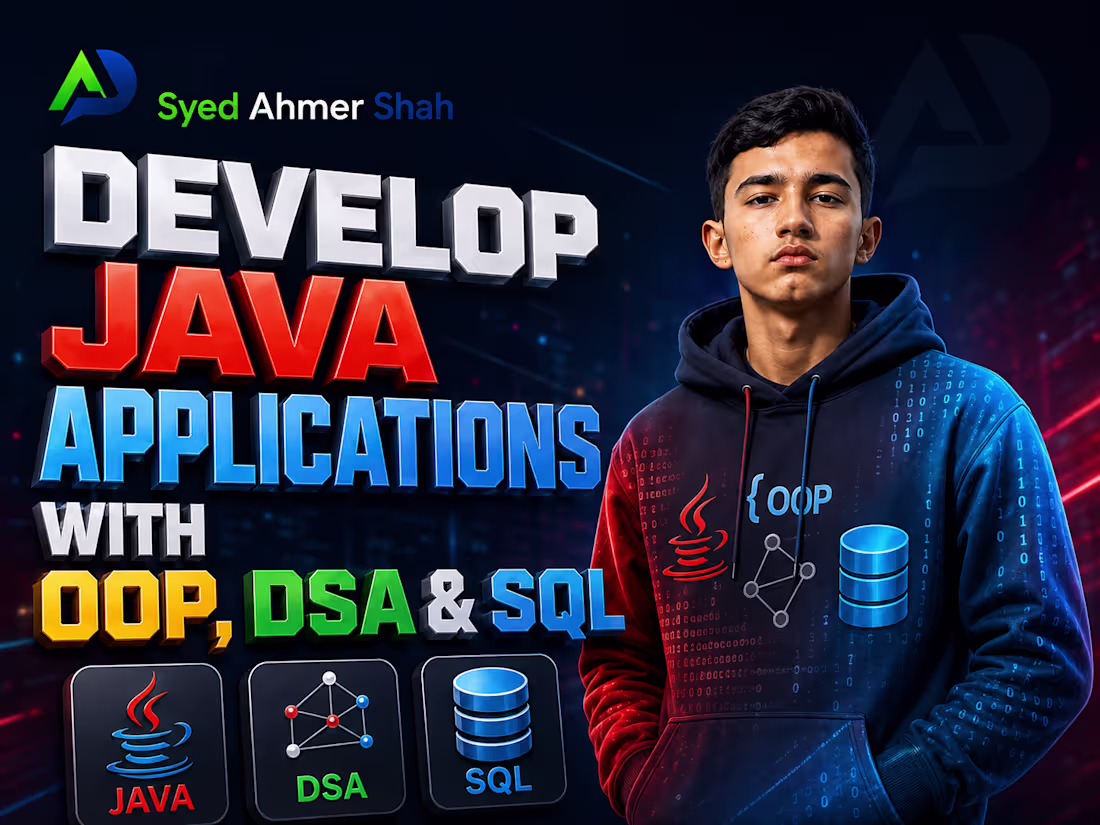 Cover image for Develop Java Applications with OOP, DSA & SQL