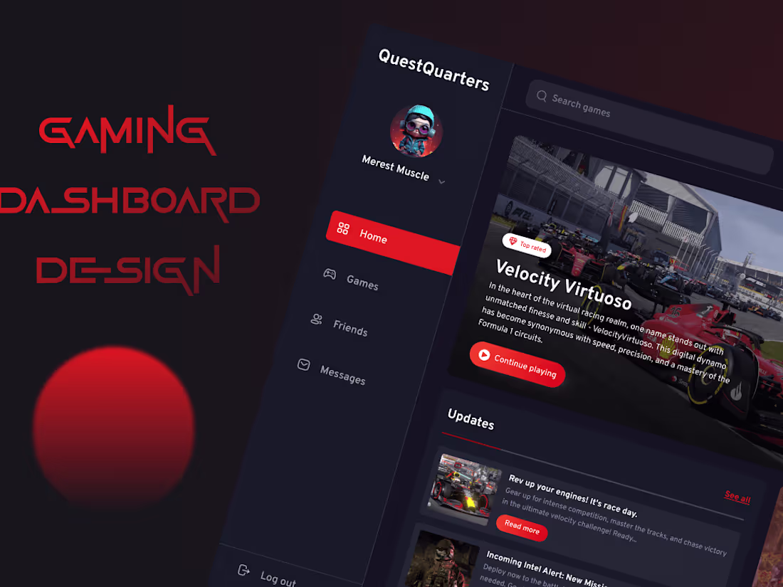 Cover image for 
Questquarters Gaming Dashboard