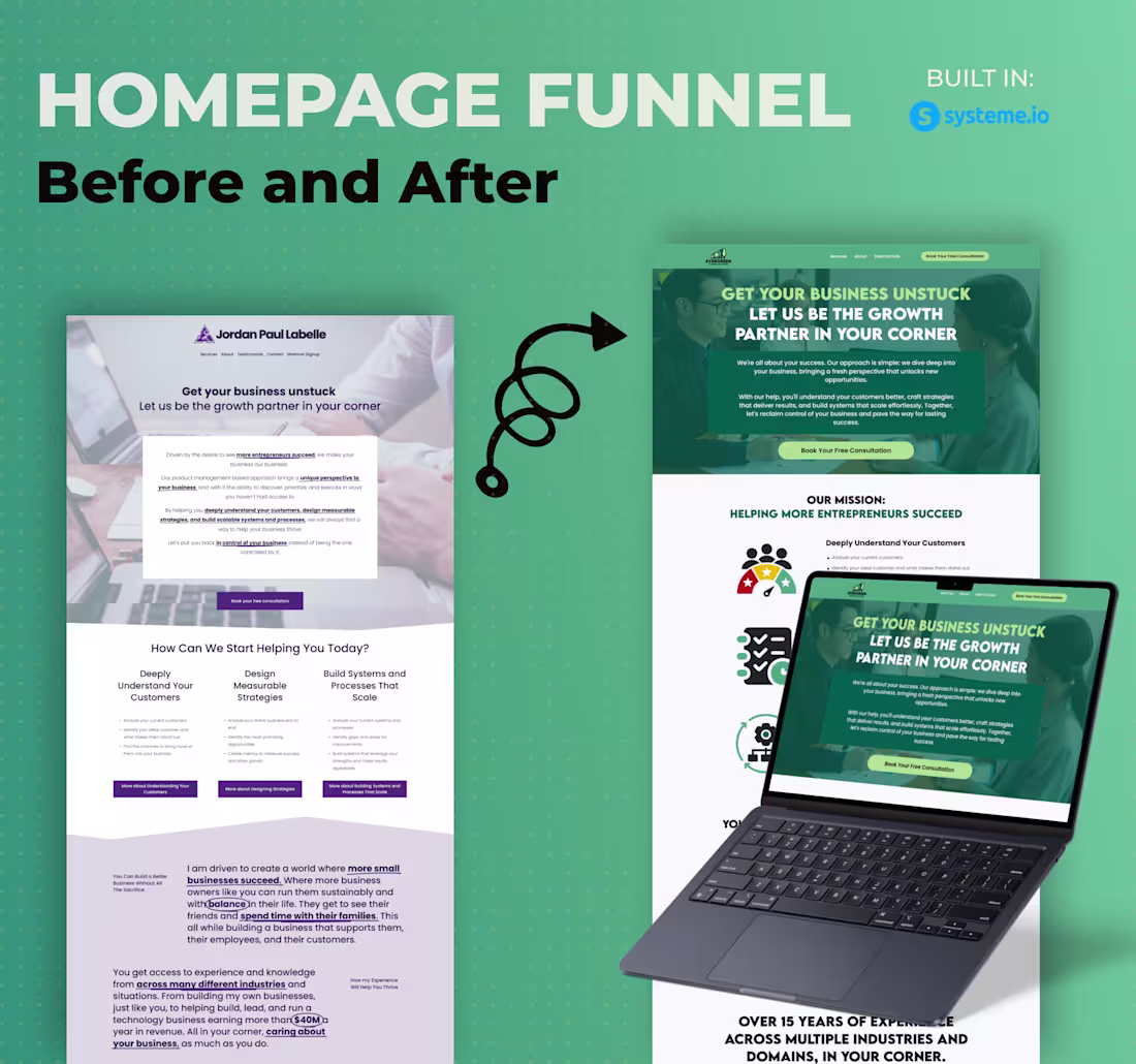 Cover image for Website Redesign to Homepage Funnel