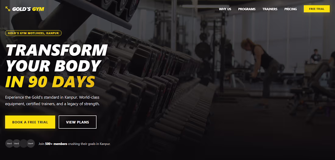 Cover image for GoldGym Website