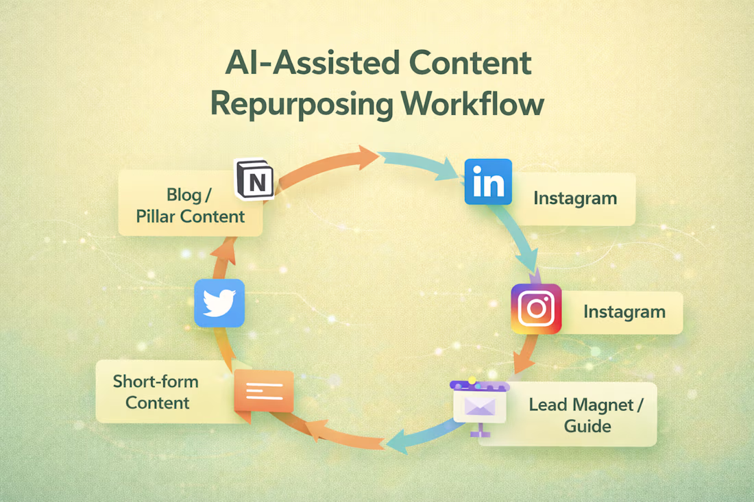 Cover image for AI-Assisted Content Repurposing Workflow
