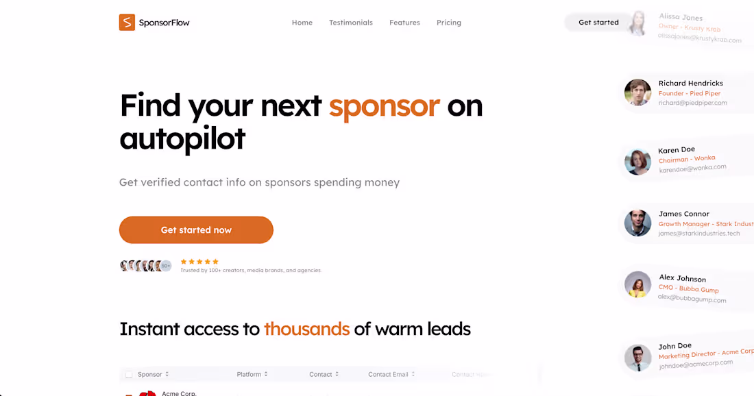 Cover image for SponsorFlow is a database to