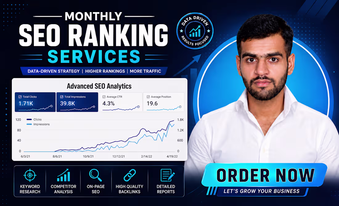 Cover image for Monthly SEO Growth Plan |