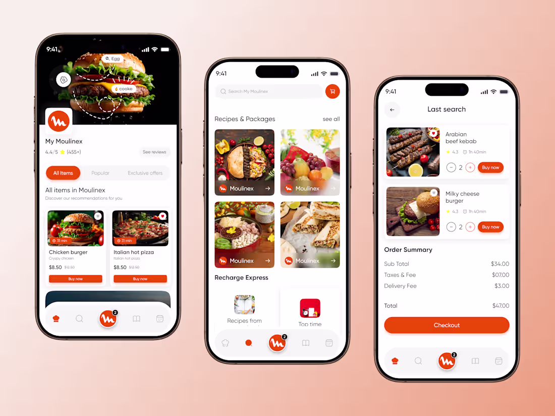 Cover image for Experience seamless food ordering with our modern Food Deliv...
