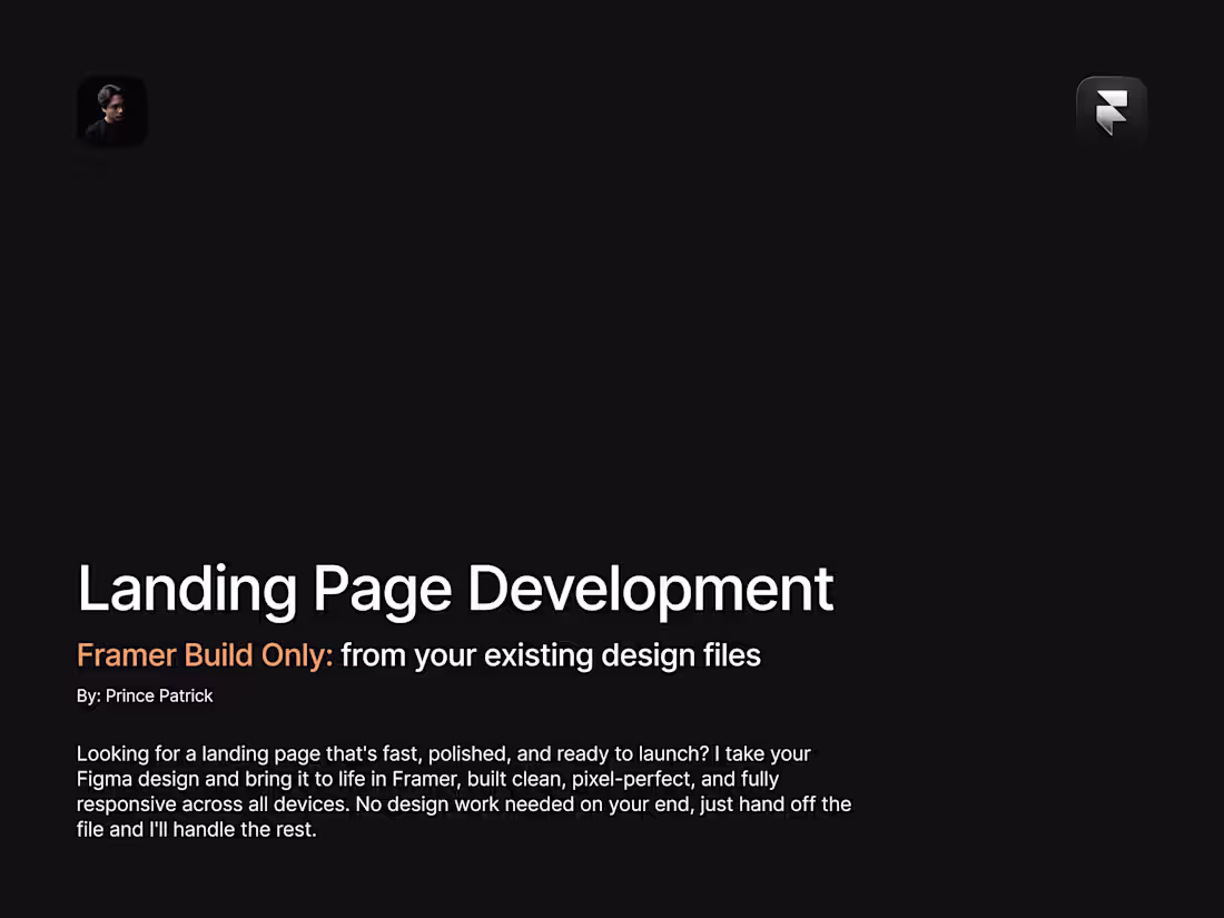 Cover image for Landing Page Development