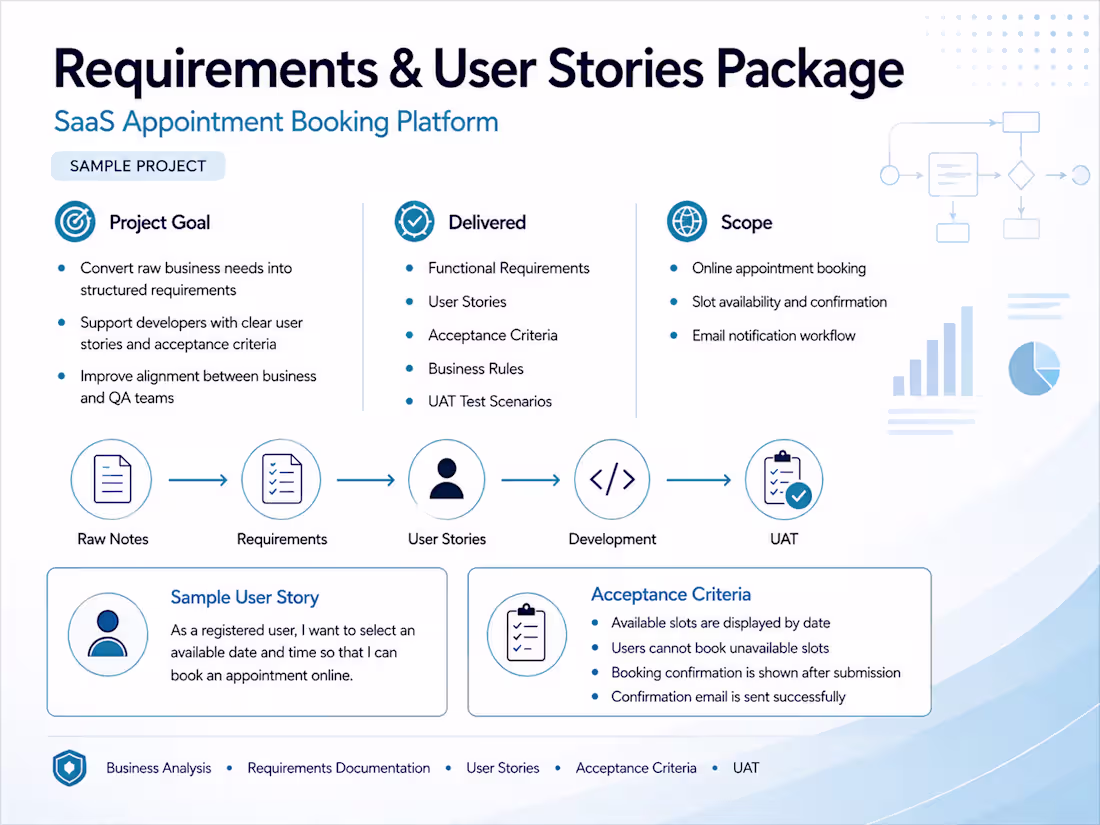 Cover image for Turning raw business needs into clear, structured documentat...