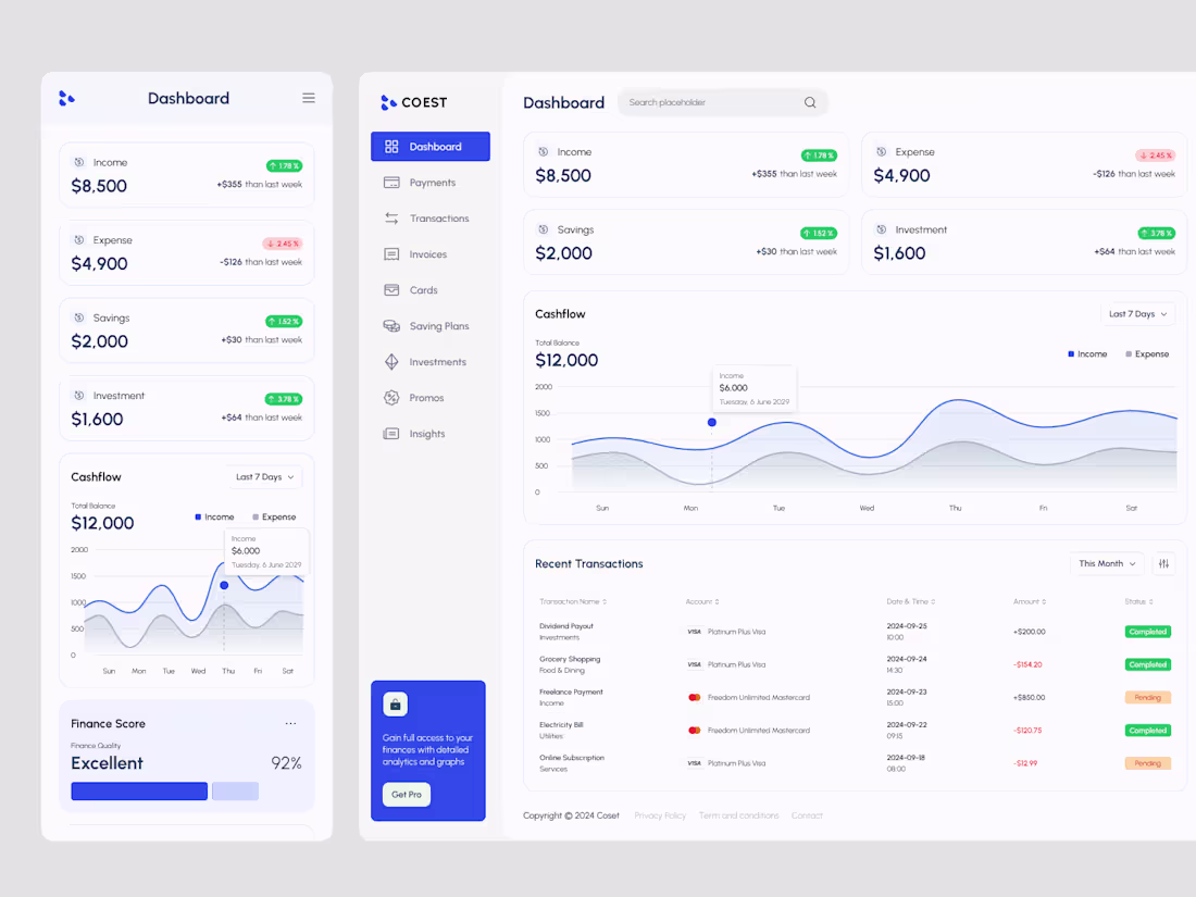 Cover image for SaaS Web App UI/UX – Intuitive, Clean & High-Performance