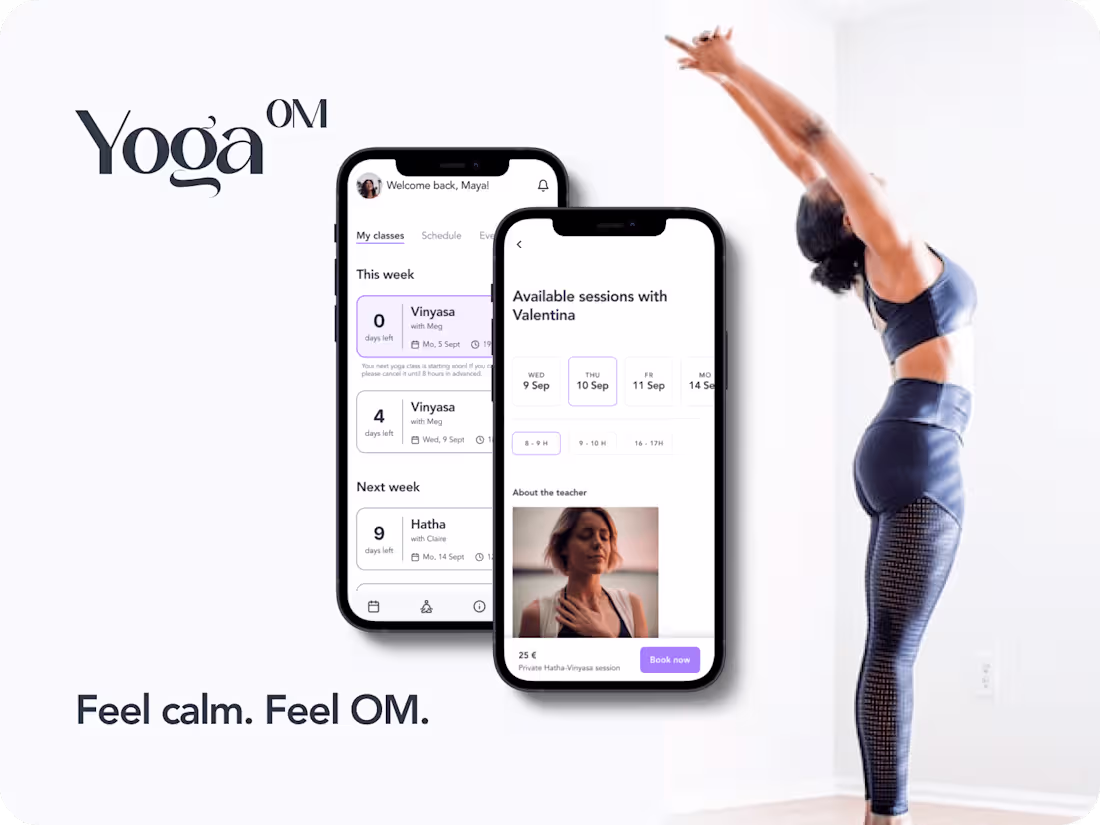 Cover image for Designing a yoga booking app experience (personal project)
