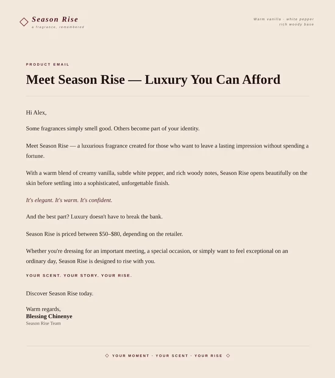 Cover image for Created a polished promotional email
