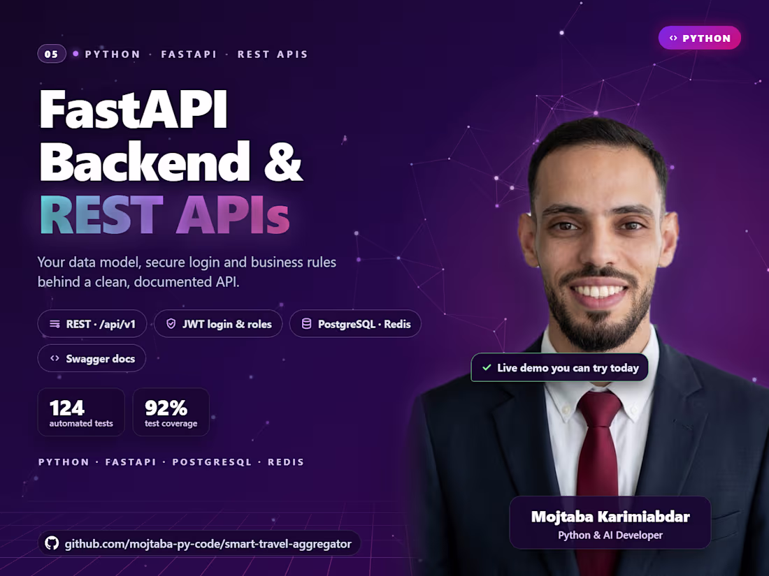 Cover image for FastAPI Backend & REST API Development