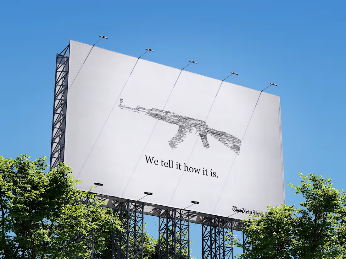 Cover image for The New York Times: We tell it how it is (concept)