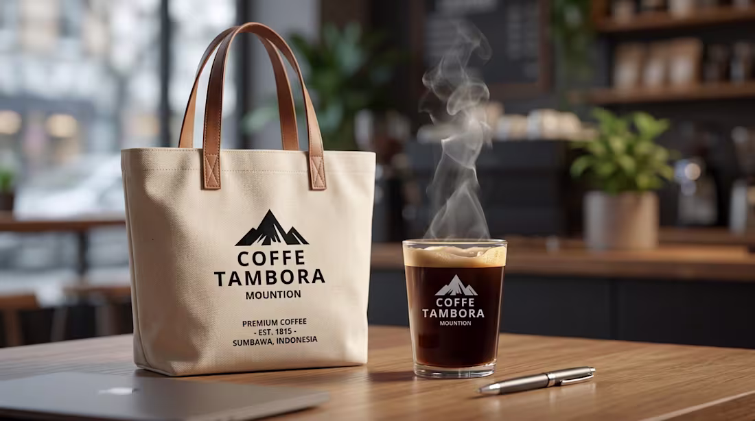 Cover image for I will design a coffee shop logo + mockup on mug & totebag