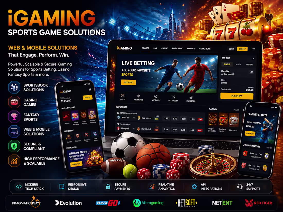 Cover image for iGaming, Casino & Sportsbook Platform Development