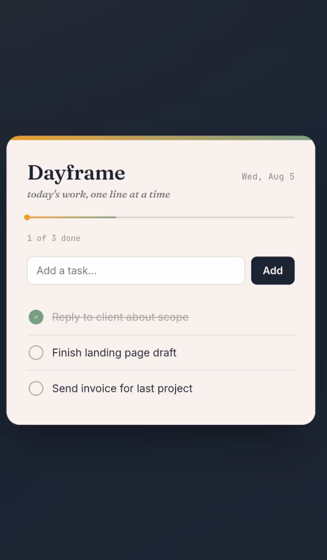 Cover image for I built Dayframe as a