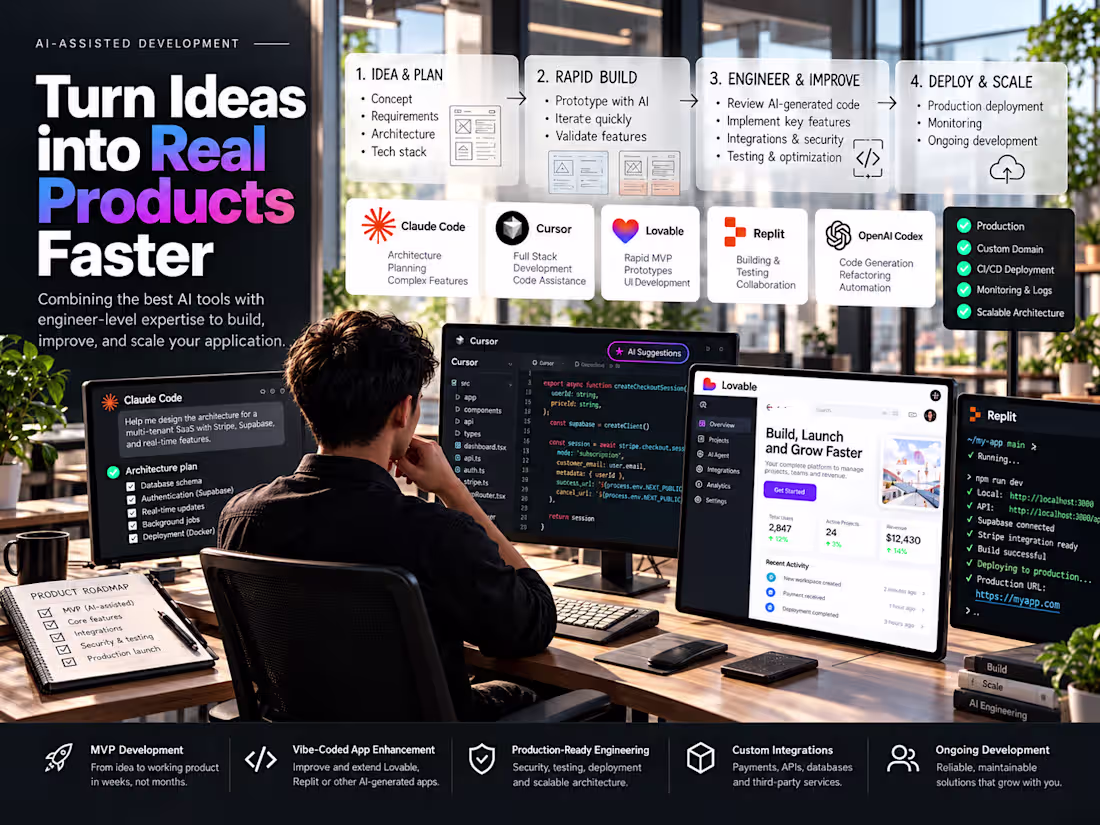 Cover image for AI-Assisted MVP & Production-Ready App Development