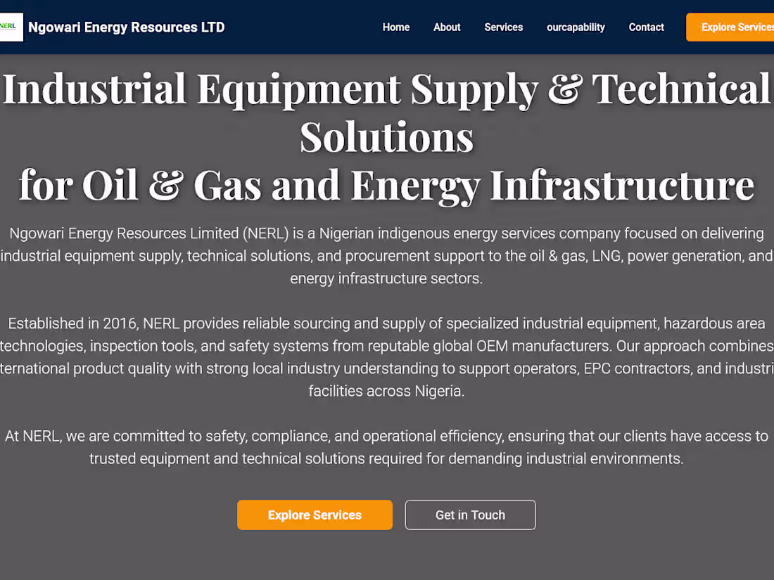 Cover image for A company landing page 