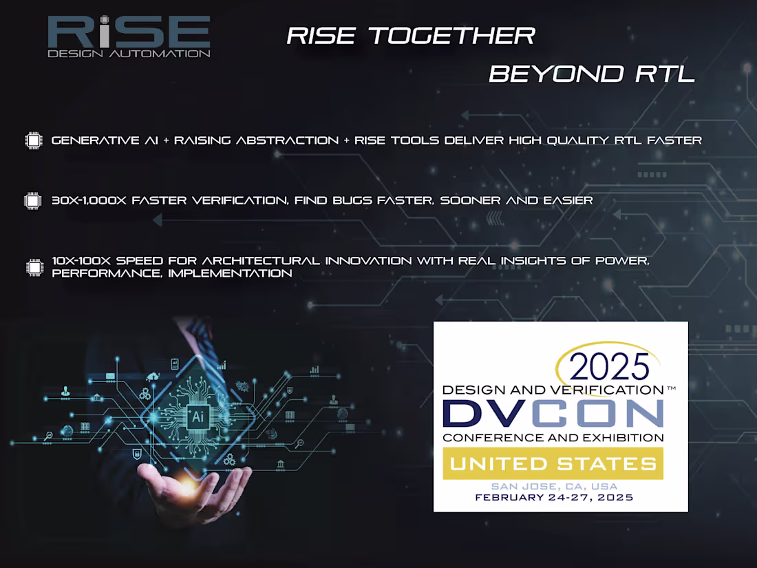 Cover image for US DVCon for Rise both booth and talks