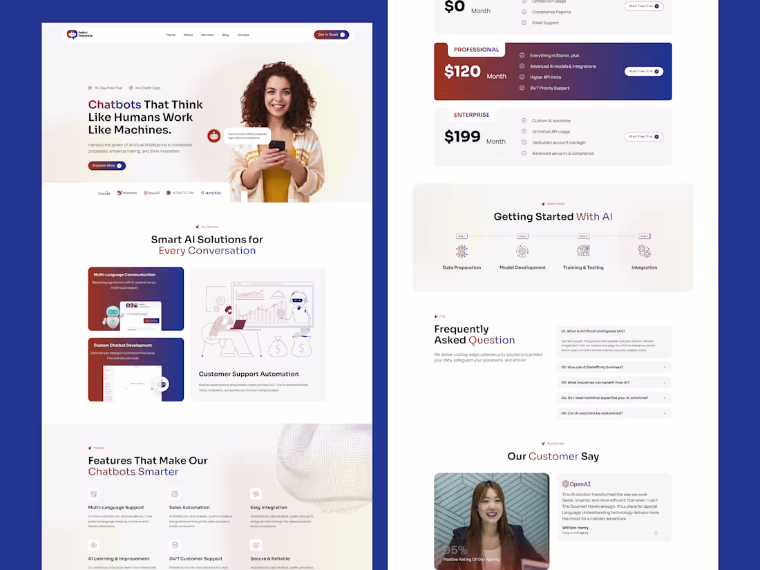 Cover image for AI Chatbot Platform Website Design
