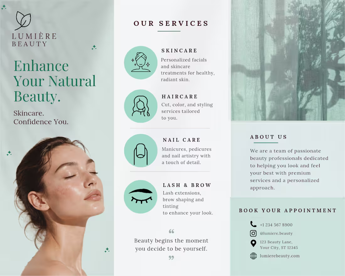 Cover image for Lumiere Beauty — Premium Tri-fold
