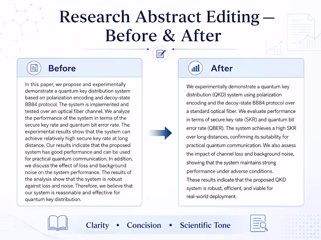 Cover image for Research Abstract Editing — Before