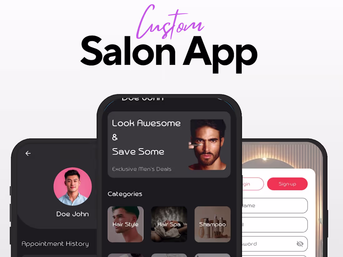 Cover image for Salon booking application built with