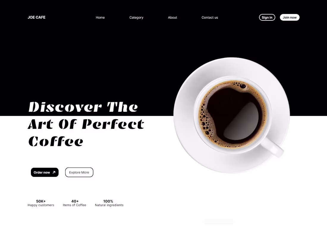 Cover image for Custom Landing Page Design for Coffee Shops & Cafes
