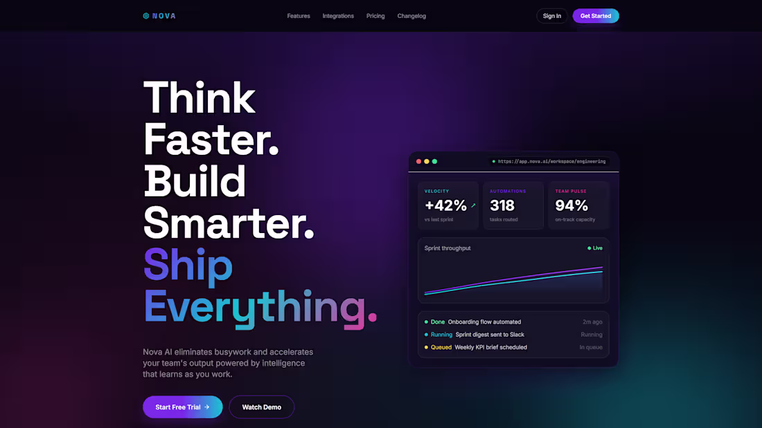 Cover image for Cinematic SaaS Marketing Site