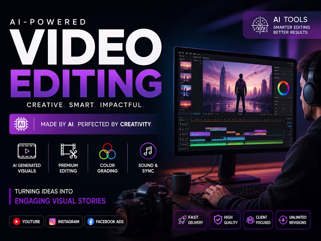 Cover image for AI-powered video editing project delivering