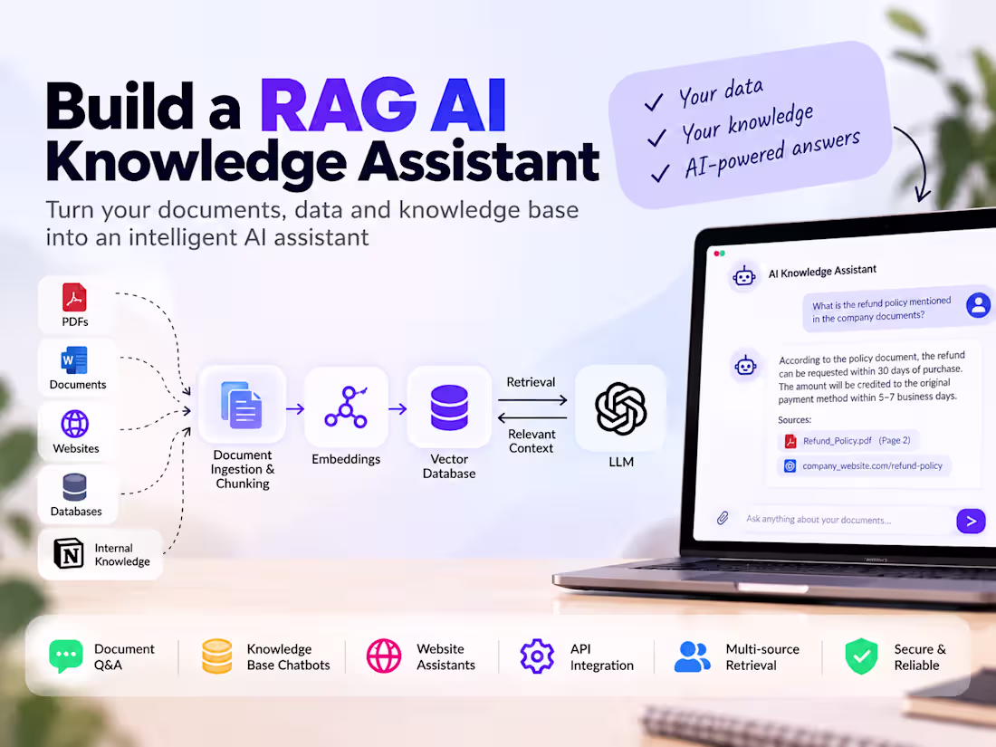 Cover image for Build a RAG AI Knowledge Assistant