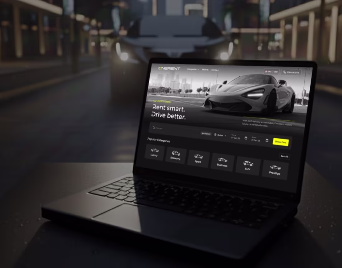 Cover image for OneRent — Luxury Car Rental Platform