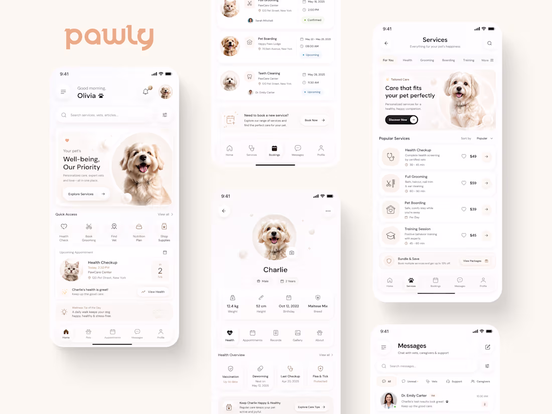 Cover image for Pawly Mobile App UI/UX Design