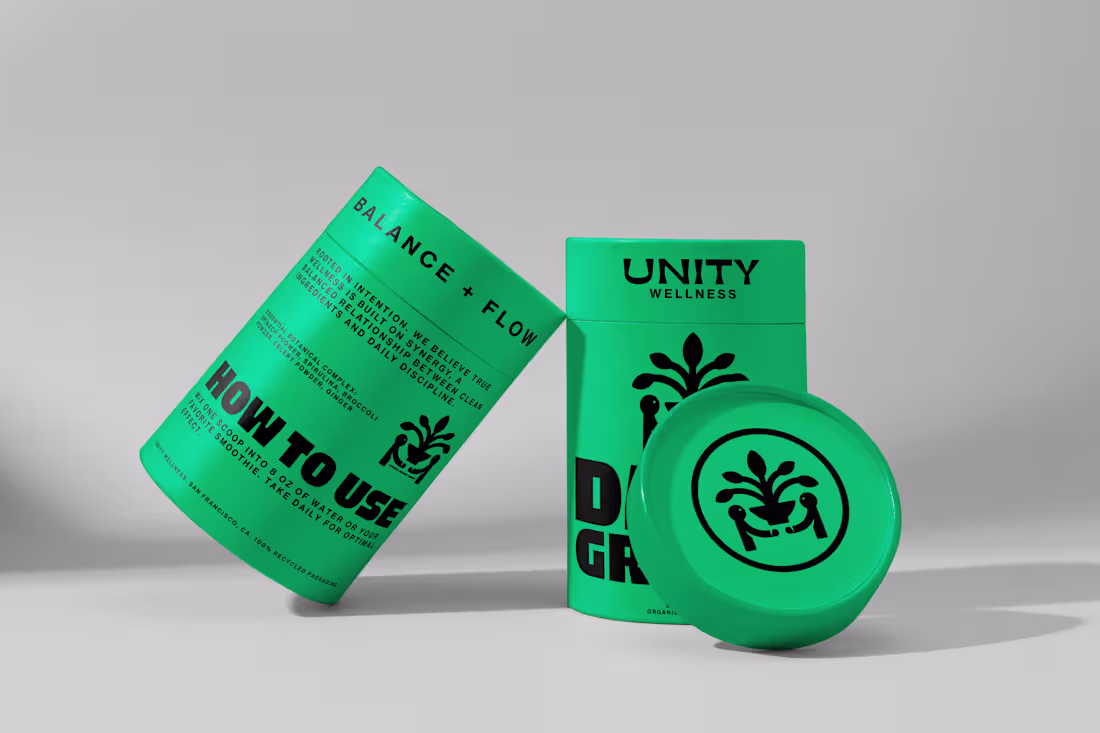 Cover image for BRAND IDENTITY & PACKAGING FOR UNITY WELLNESS