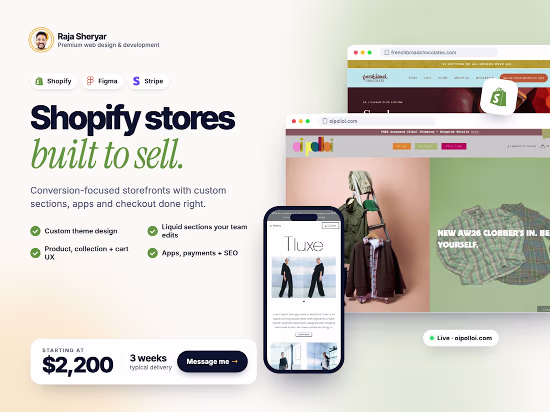Cover image for Shopify Store Design & Development