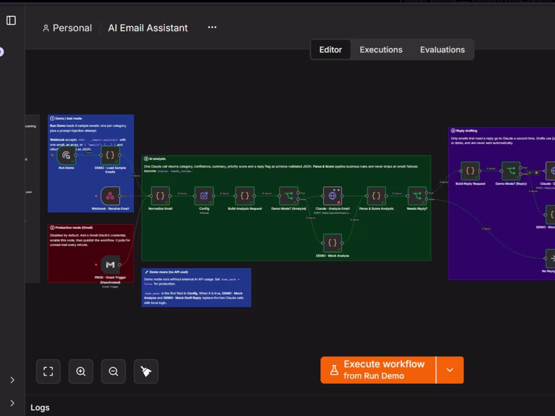 Cover image for Built an AI Email Assistant