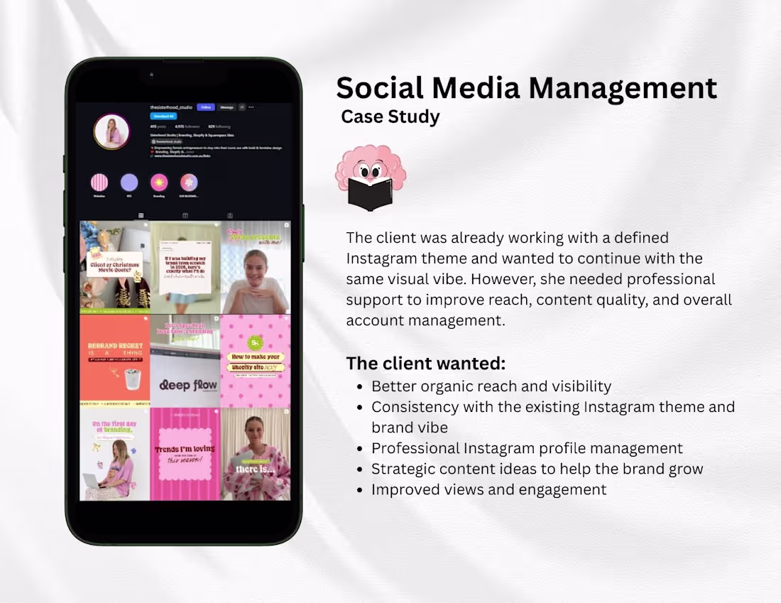 Cover image for Social Media Management
Case Study:
The client